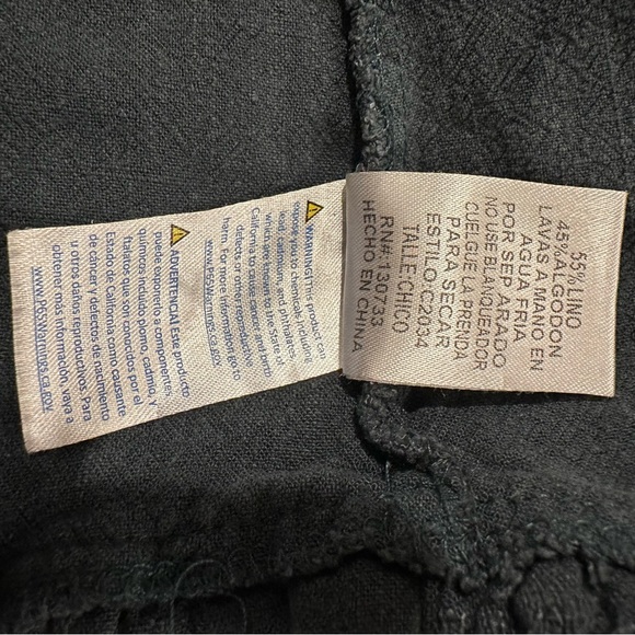 Umgee S Linen Cotton Blend 3/4 Sleeve Raw Hem peasant top sweetheart neck.A49 - Picture 11 of 11